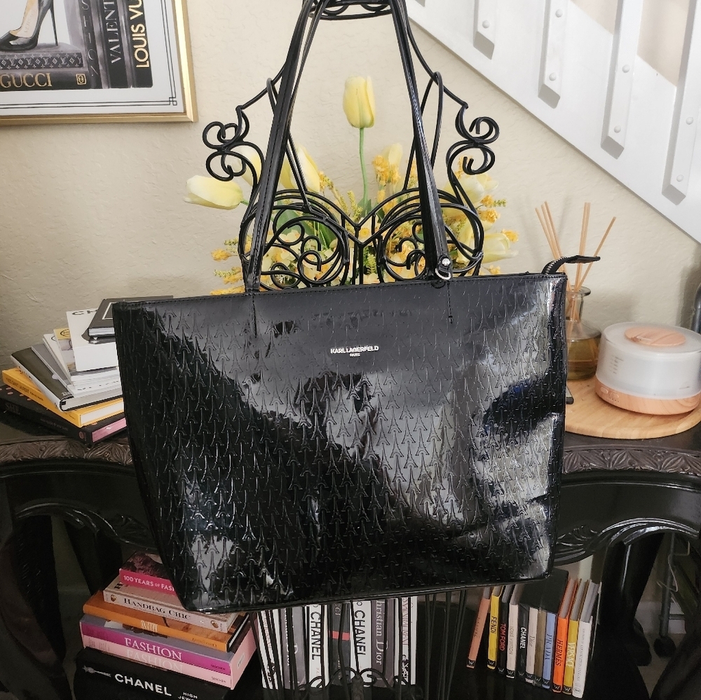 Karl Lagerfeld Paris Logo Tote Bag